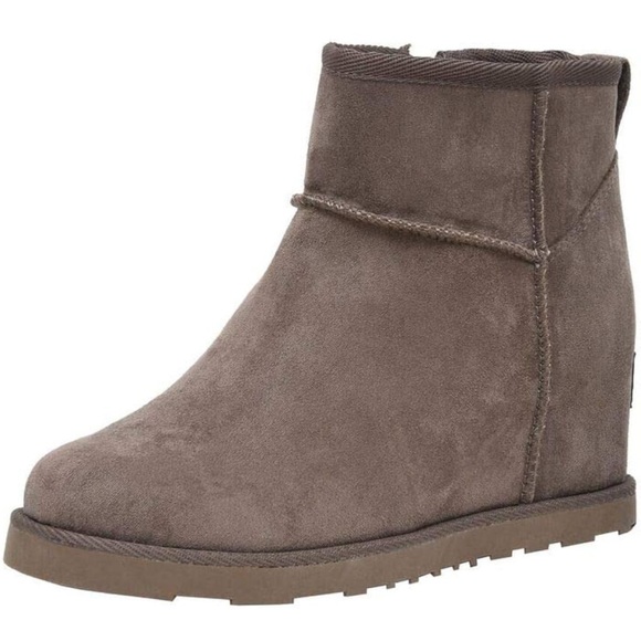 Dunes Shoes - Dunes Women's Karma Taupe Hidden Wedge Boot